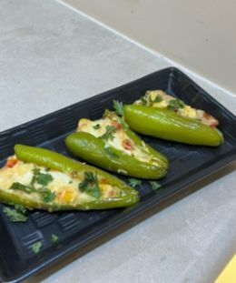 Cheese Corn Stuffed Capsicum | Baked Stuffed Bell Peppers | Corn and Cheese Stuffed Peppers | Indian-Style Stuffed Capsicum — recipe by Renu Dalal